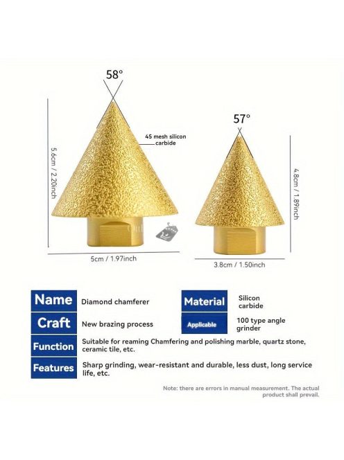 1db gyémántos élletörő fúrófej