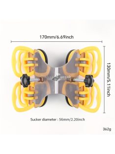   Szögbeállító a csempe szögének beállításához, acél szögkiegyenlítő tapadókorongokkal