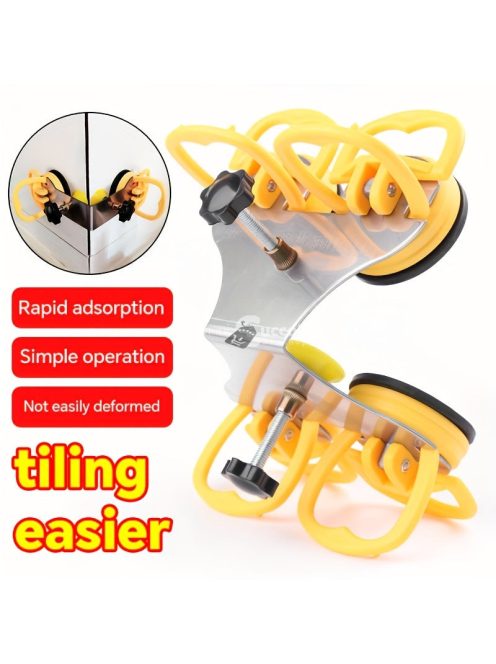 Szögbeállító a csempe szögének beállításához, acél szögkiegyenlítő tapadókorongokkal