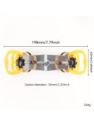 Szögbeállító a csempe szögének beállításához, acél szögkiegyenlítő tapadókorongokkal