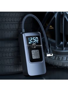   Nagy Kapacitású Hordozható Gumiabroncs Felfújó Digitális Nyomásmérővel és LED Fénnyel