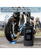 Nagy Kapacitású Hordozható Gumiabroncs Felfújó Digitális Nyomásmérővel és LED Fénnyel