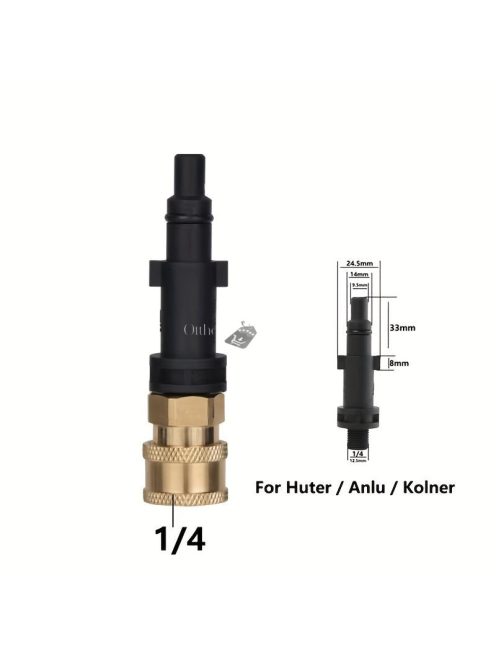 1/4 Gyorscsatlakozó Nyomásos Mosó Adapter - Kompatibilis Karcherrel, Lavorral, Bosch-szal