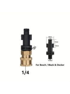   1/4 Gyorscsatlakozó Nyomásos Mosó Adapter - Kompatibilis Karcherrel, Lavorral, Bosch-szal