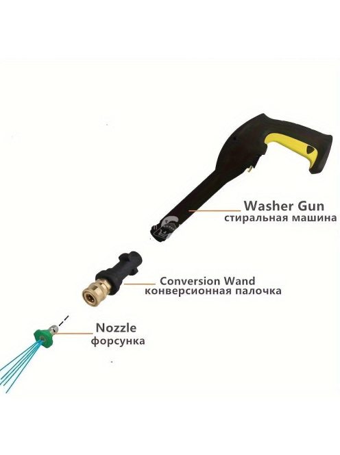 1/4 Gyorscsatlakozó Nyomásos Mosó Adapter - Kompatibilis Karcherrel, Lavorral, Bosch-szal