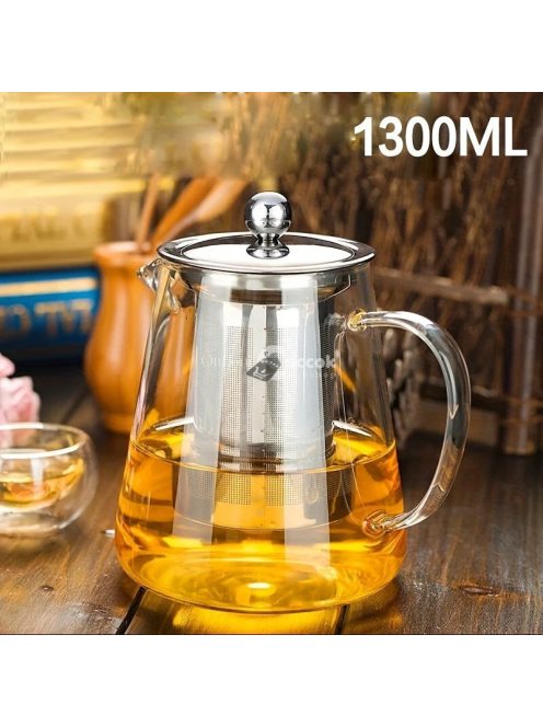 Vastagított üveg teáskanna