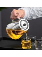 Vastagított üveg teáskanna