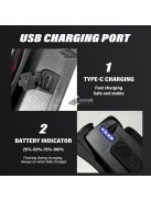 Újratölthető LED fejlámpa hullámmérővel, 4 üzemmóddal