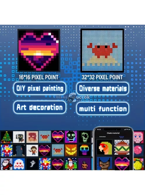 LED Pixel kijelző, programozható LED képernyős éjszakai fény