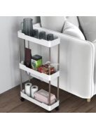 Vékony, gördülő fürdőszobai tárolókocsi