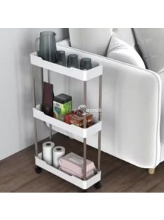 Vékony, gördülő fürdőszobai tárolókocsi