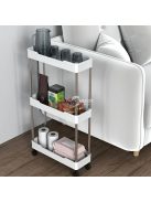 Vékony, gördülő fürdőszobai tárolókocsi