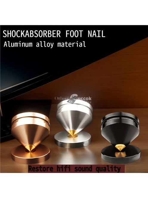 4 db nagy fémtüskéből álló készlet, réz és alumínium hangfalak számára