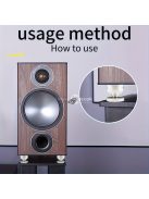 4 db nagy fémtüskéből álló készlet, réz és alumínium hangfalak számára