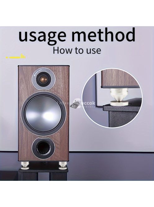 4 db nagy fémtüskéből álló készlet, réz és alumínium hangfalak számára