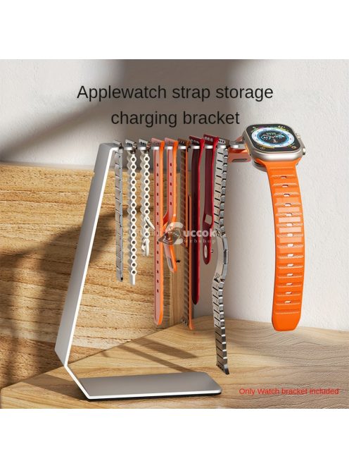 Rozsdamentes Acél Apple Watch Töltőállvány Szíjrendezővel