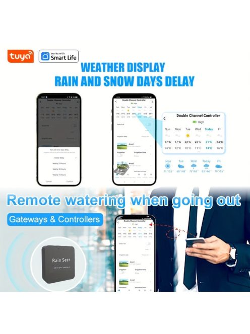 Smart Öntöző Időzítő Vezérlő, Vezeték Nélküli Kerti Öntözőrendszer, Alkalmazás Vezérléssel