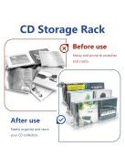 1db Átlátszó Akril 3 Szintes CD Tároló Állvány