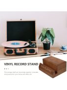 Prémium Fekete Fa Vinyl Lemez és CD Tároló Polc