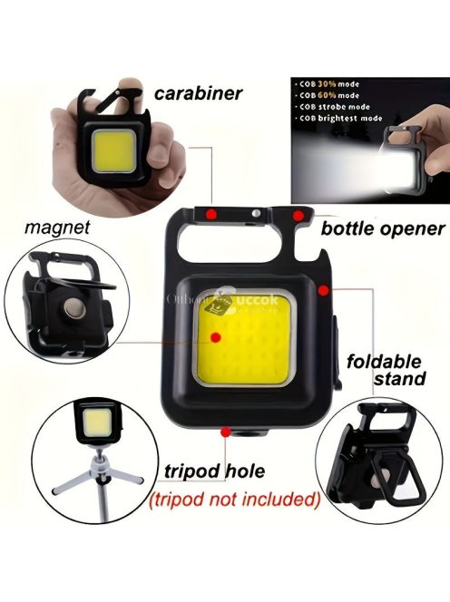 1 db újratölthető mini LED-es zseblámpa