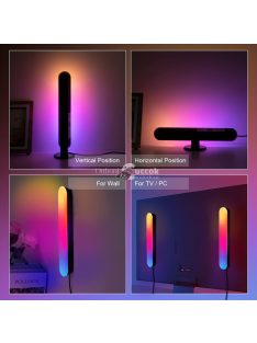 1 készlet Intelligens LED Fénysáv RGB megvilágítással