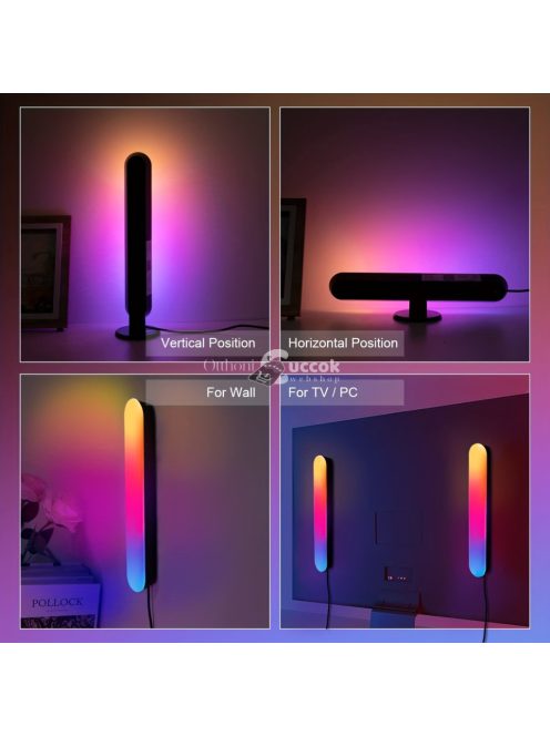 1 készlet Intelligens LED Fénysáv RGB megvilágítással