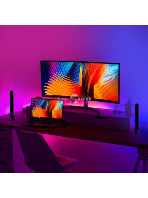 1 készlet Intelligens LED Fénysáv RGB megvilágítással