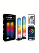 1 készlet Intelligens LED Fénysáv RGB megvilágítással