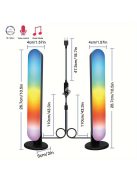 1 készlet Intelligens LED Fénysáv RGB megvilágítással
