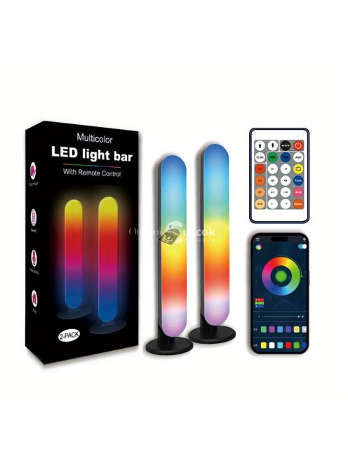 1 készlet Intelligens LED Fénysáv RGB megvilágítással