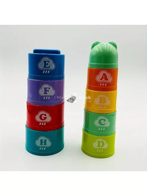 Szines pohár pakoló játék