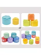 Szines pohár pakoló játék