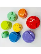 Szines pohár pakoló játék