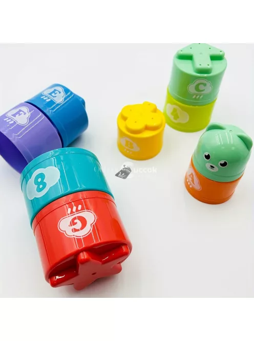 Szines pohár pakoló játék