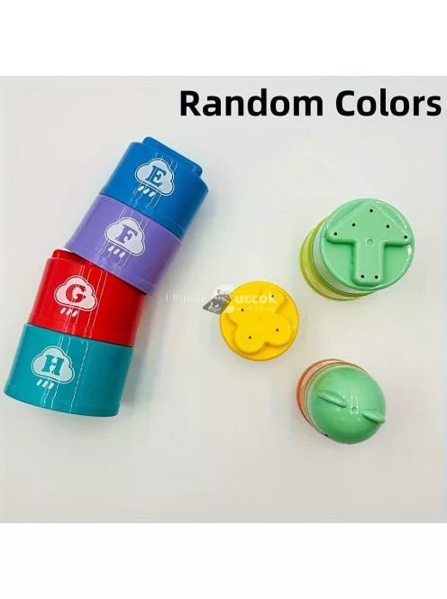 Szines pohár pakoló játék