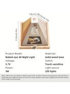 Szabad szemmel látható 3D-s vizuális éjszakai fény