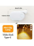 Új Mini Hordozható Csipeszes Könyv Lámpa Állítható Fényerővel Három Színben