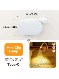   Új Mini Hordozható Csipeszes Könyv Lámpa Állítható Fényerővel Három Színben