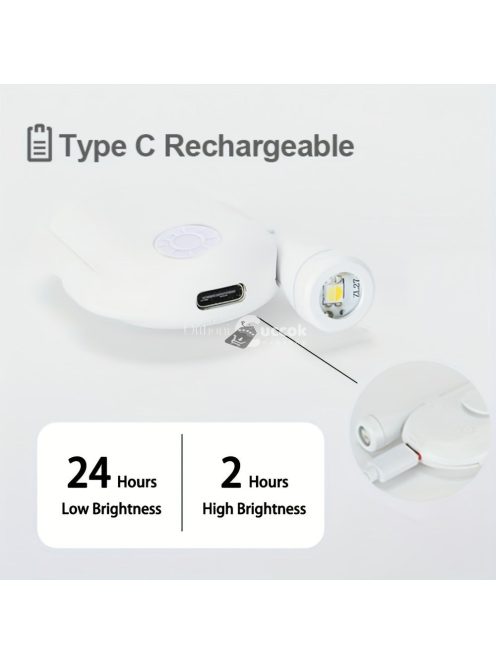 Új Mini Hordozható Csipeszes Könyv Lámpa Állítható Fényerővel Három Színben