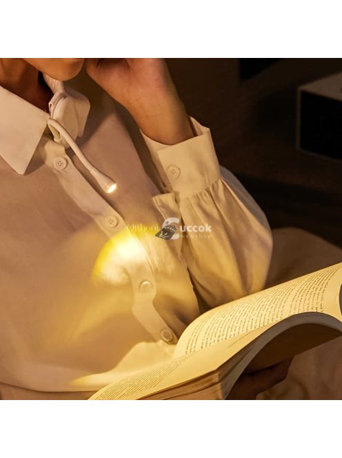 Új Mini Hordozható Csipeszes Könyv Lámpa Állítható Fényerővel Három Színben