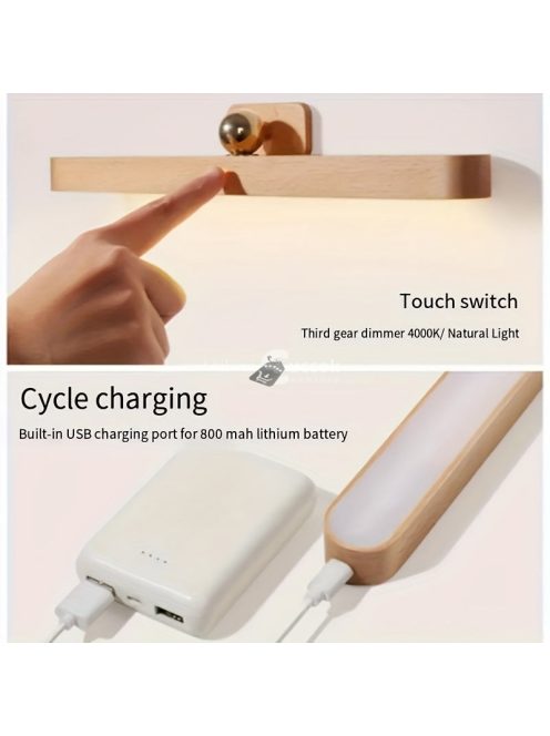 Fa LED éjszakai fény tükör előtöltő lámpa