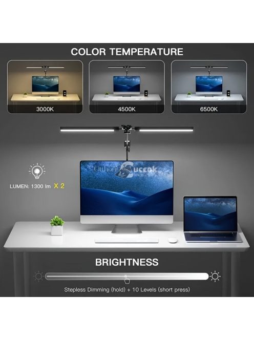 2 az 1-ben Ultra széles dupla fejű LED asztali lámpa