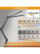 2 az 1-ben Ultra széles dupla fejű LED asztali lámpa