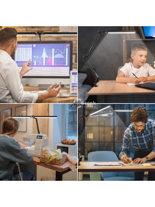 2 az 1-ben Ultra széles dupla fejű LED asztali lámpa