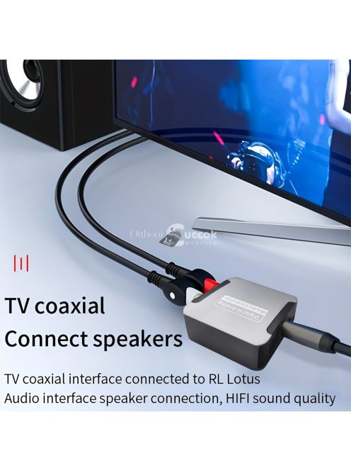 Optikai Rca audio konverterhez erősítő adapter