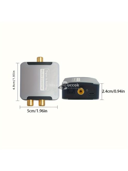 Optikai Rca audio konverterhez erősítő adapter
