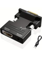 HDTV-VGA adapter konverter 1080P felbontással és 3.5mm audio kimenettel