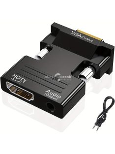   HDTV-VGA adapter konverter 1080P felbontással és 3.5mm audio kimenettel