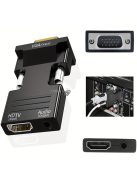 HDTV-VGA adapter konverter 1080P felbontással és 3.5mm audio kimenettel