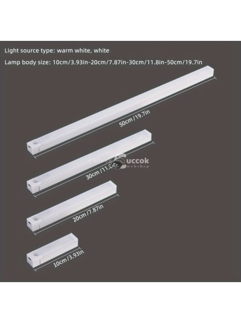 Újratölthető vezeték nélküli mozgásérzékelős LED fénycsík